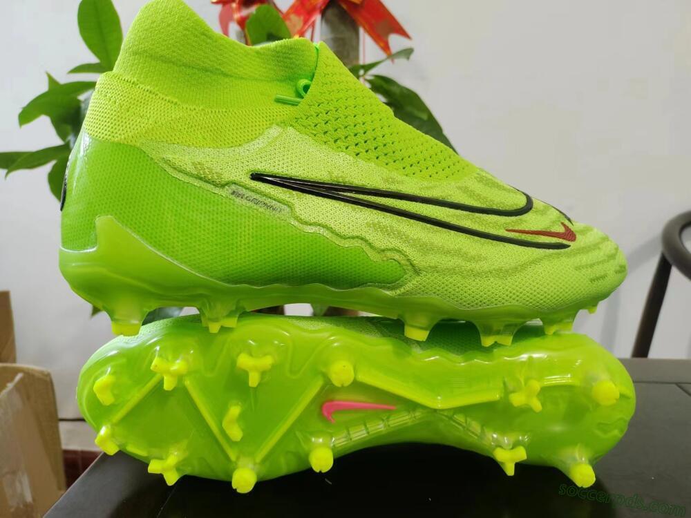 Nike Phantom GX Elite DF Link FG High-Tops Football Boots - Green/Black/Red