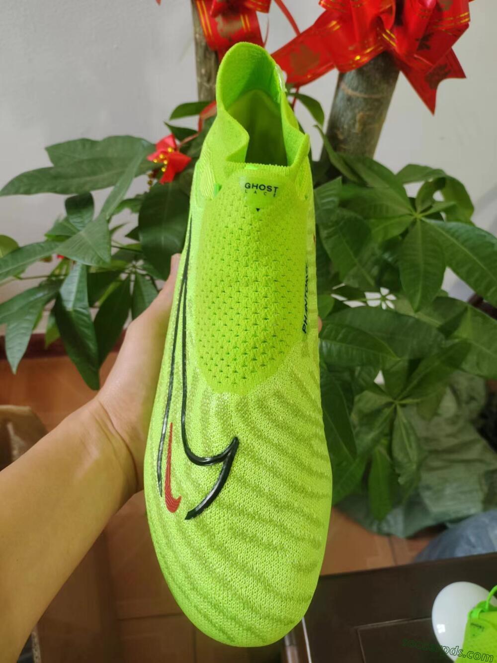 Nike Phantom GX Elite DF Link FG High-Tops Football Boots - Green/Black/Red