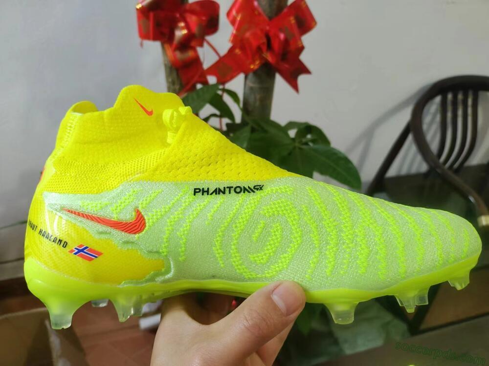 Nike Phantom GX Elite DF FG High-Tops Football Boots - Green/Yellow/Black
