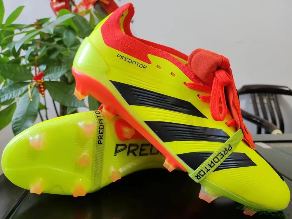 Adidas Predator Elite Foldover Tongue FG Low-Tops Football Boots - Yellow/Black/Red