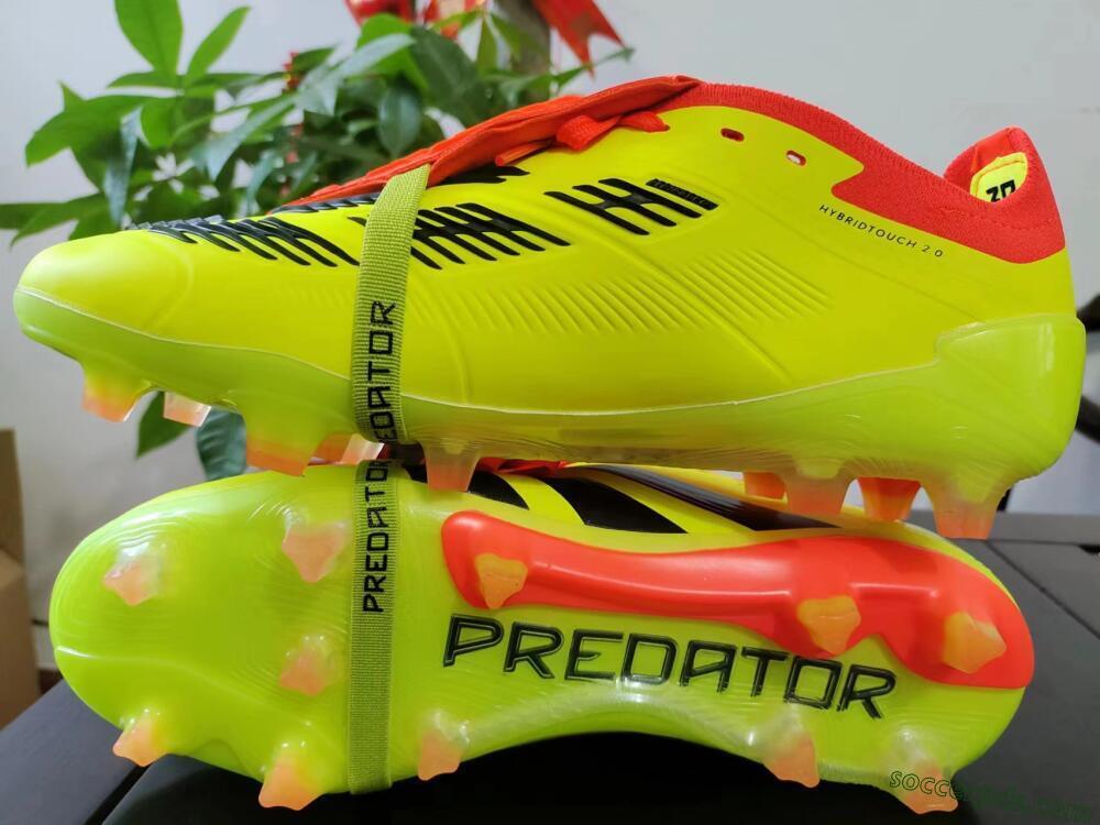 Adidas Predator Elite Foldover Tongue FG Low-Tops Football Boots - Yellow/Black/Red