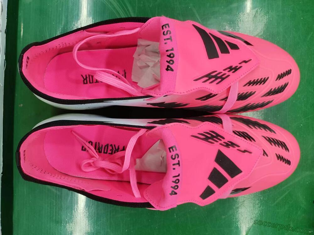 Adidas Predator Elite Foldover Tongue FG Low-Tops Football Boots - Pink/Grey/White