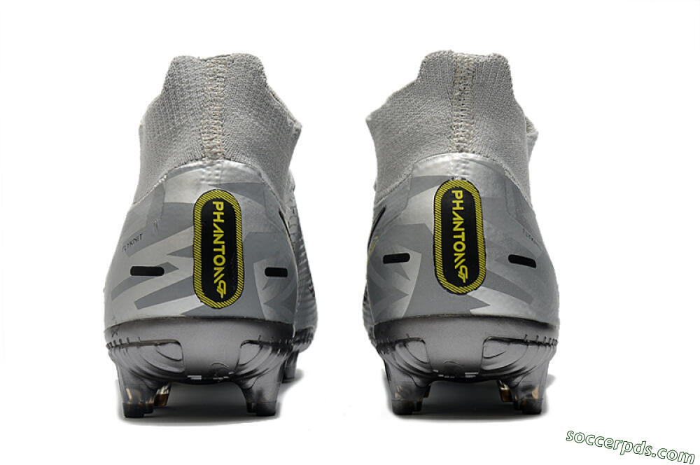 Nike Phantom Scorpion Elite DF FG High-Tops Football Boots - Silver/Yellow/Black 5