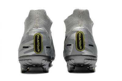 Nike Phantom Scorpion Elite DF FG High-Tops Football Boots - Silver/Yellow/Black