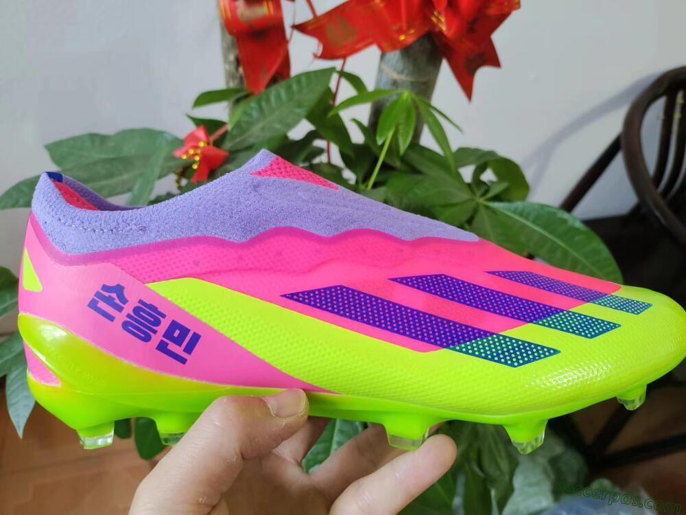 Adidas X Crazyfast+ FG Low-Tops Football Boots - Purple/Pink/Green/Blue