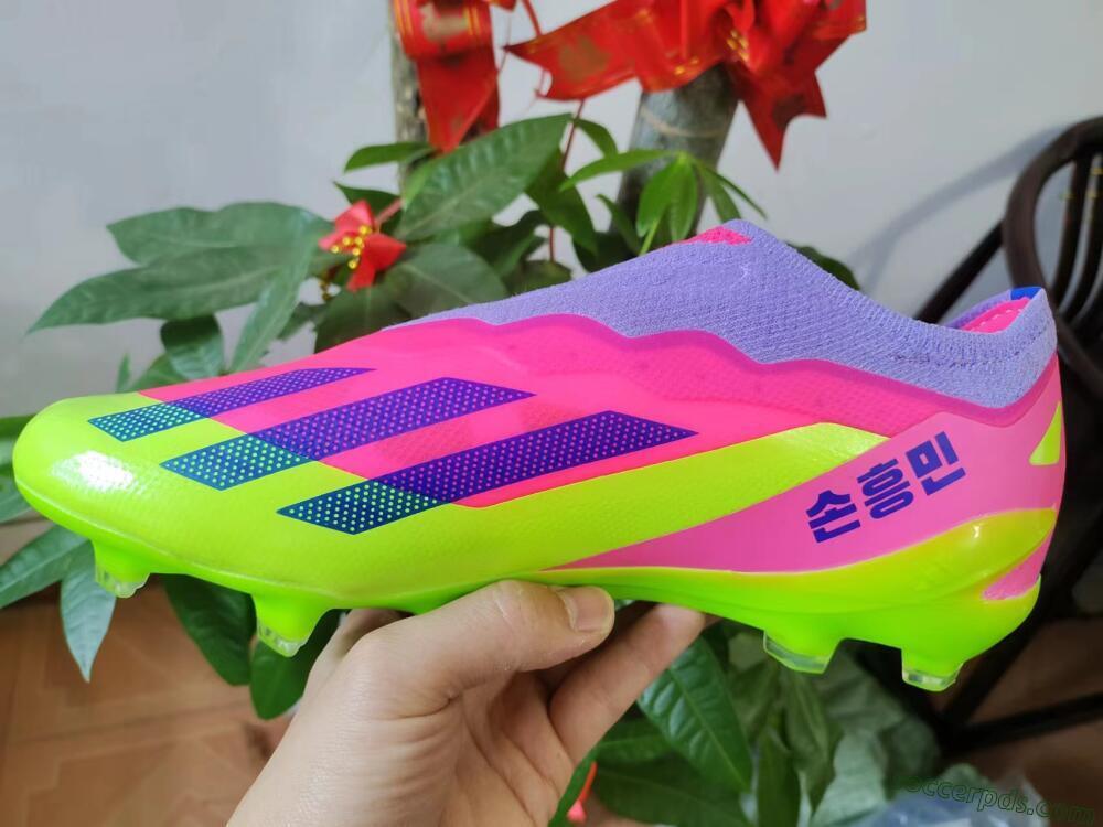 Adidas X Crazyfast+ FG Low-Tops Football Boots - Purple/Pink/Green/Blue