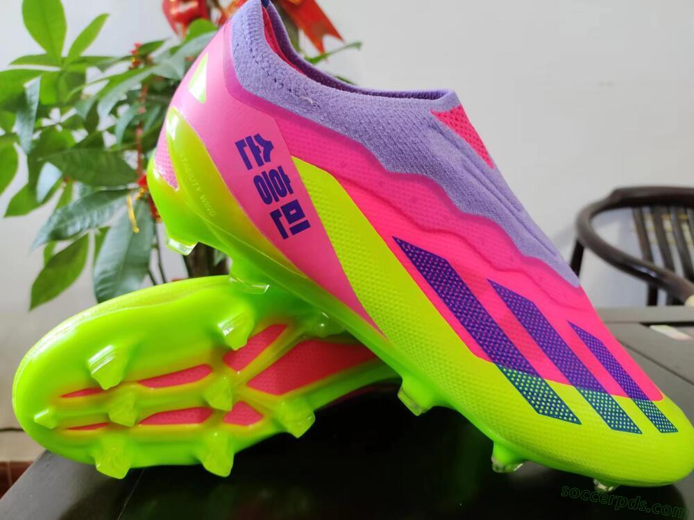 Adidas X Crazyfast+ FG Low-Tops Football Boots - Purple/Pink/Green/Blue