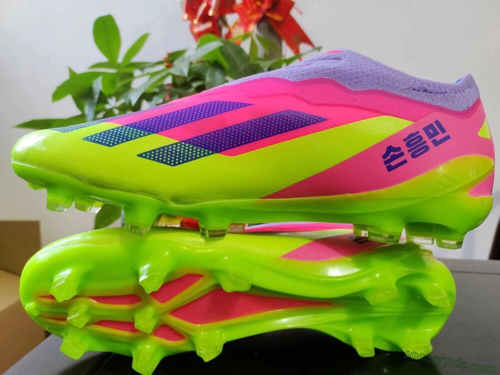 Adidas X Crazyfast+ FG Low-Tops Football Boots - Purple/Pink/Green/Blue