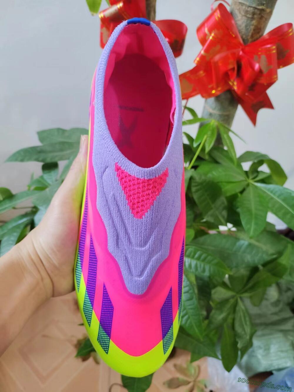 Adidas X Crazyfast+ FG Low-Tops Football Boots - Purple/Pink/Green/Blue
