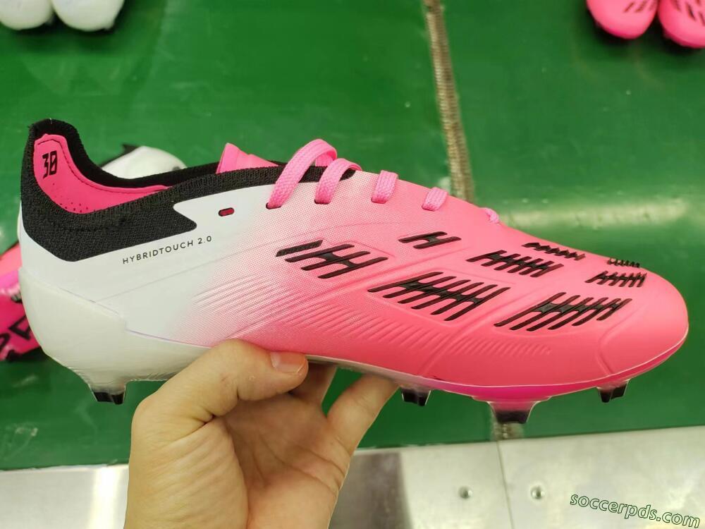 Adidas Predator Elite Foldover Tongue FG Low-Tops Football Boots - Pink/Grey/White