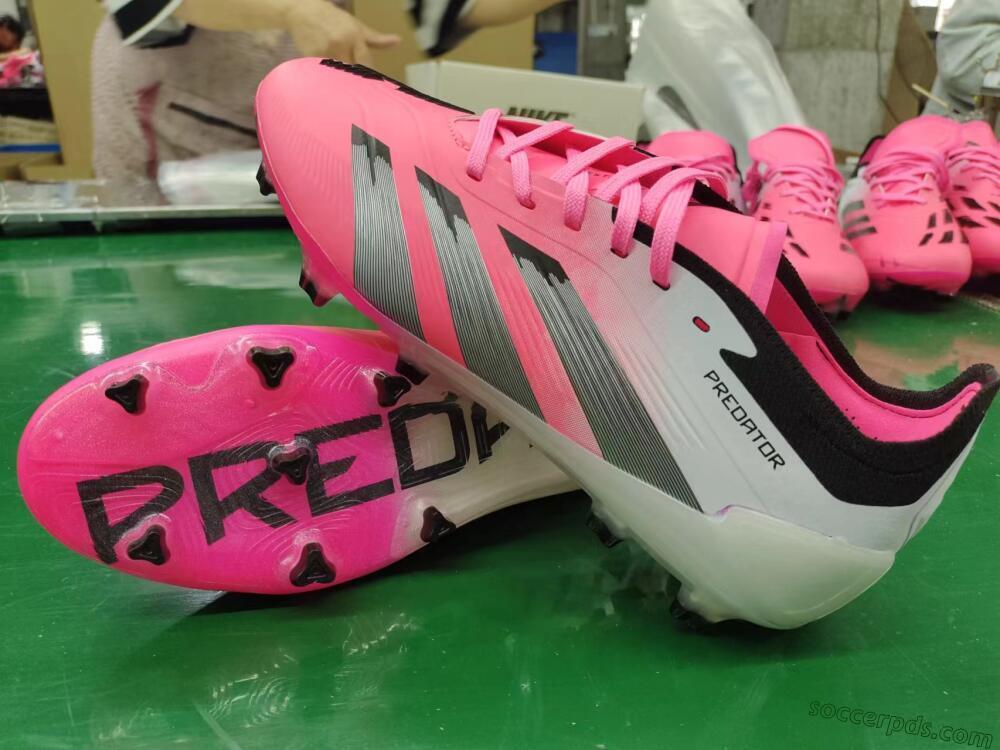 Adidas Predator Elite Foldover Tongue FG Low-Tops Football Boots - Pink/Grey/White