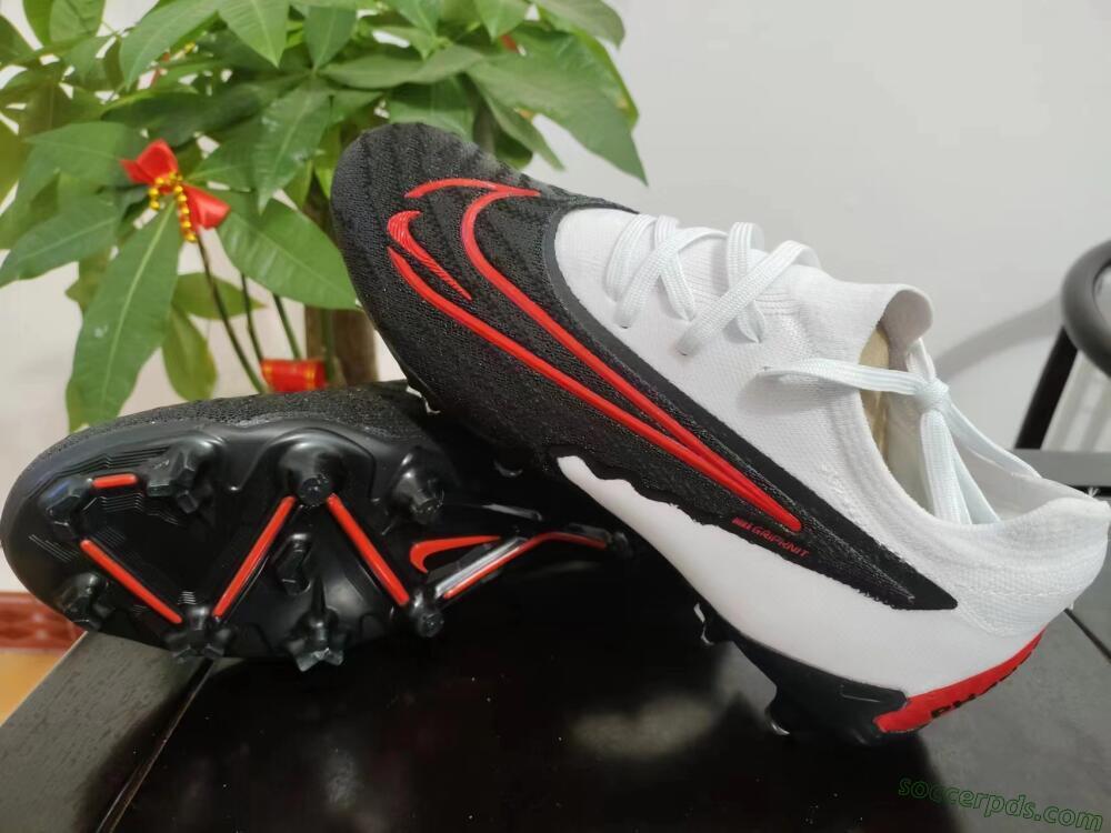 Nike Phantom GX Elite FG Low-Tops Football Boots - Black/White/Red