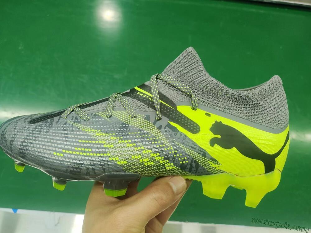 Puma Future 7 Ultimate FG Low-Tops Football Boots - Grey/Yellow/Black