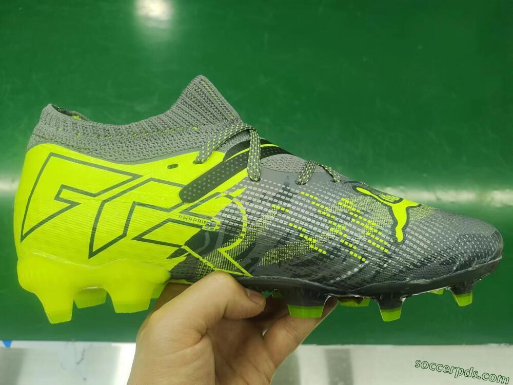 Puma Future 7 Ultimate FG Low-Tops Football Boots - Grey/Yellow/Black