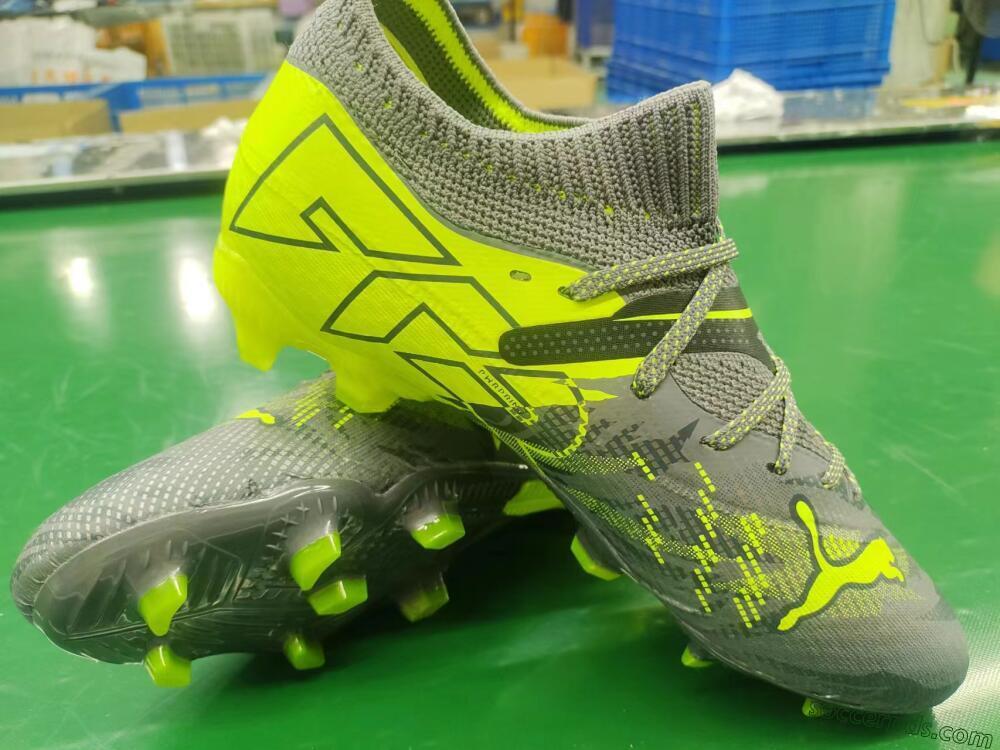Puma Future 7 Ultimate FG Low-Tops Football Boots - Grey/Yellow/Black