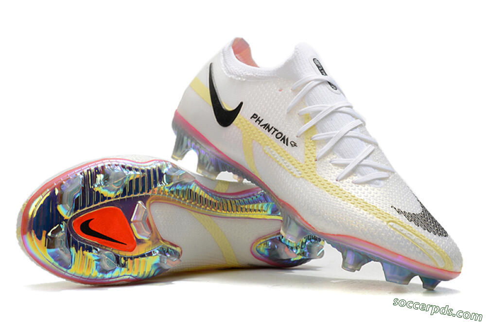 Nike Phantom GT 2 Elite FG Low-Tops Football Boots - White/Yellow/Black 3