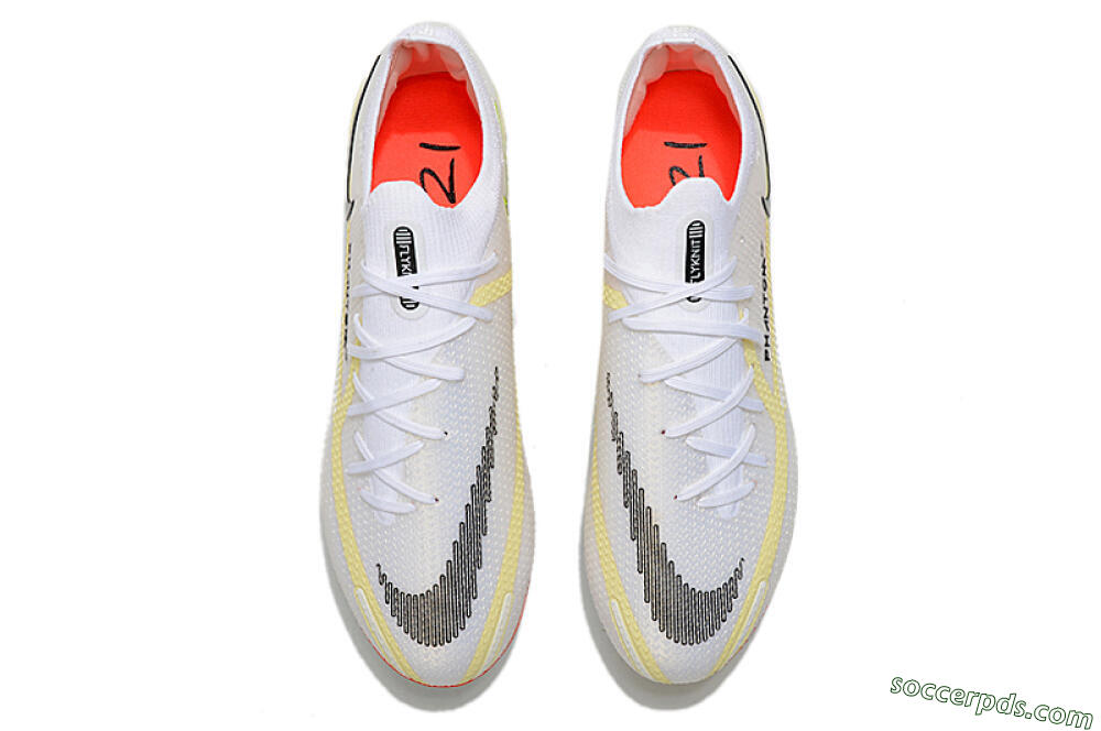 Nike Phantom GT 2 Elite FG Low-Tops Football Boots - White/Yellow/Black 4