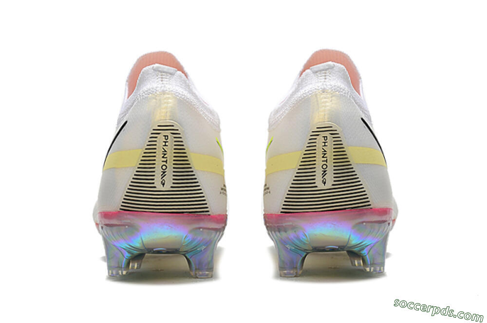 Nike Phantom GT 2 Elite FG Low-Tops Football Boots - White/Yellow/Black 5