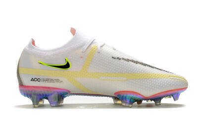 Nike Phantom GT 2 Elite FG Low-Tops Football Boots - White/Yellow/Black