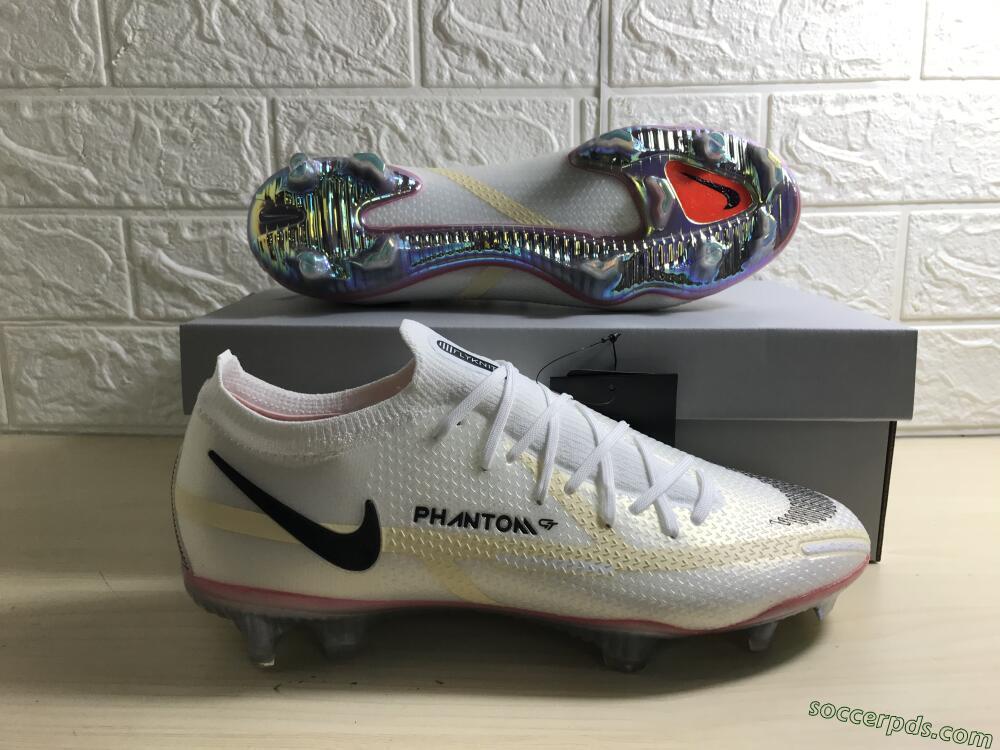 Nike Phantom GT 2 Elite FG Low-Tops Football Boots - White/Yellow/Black