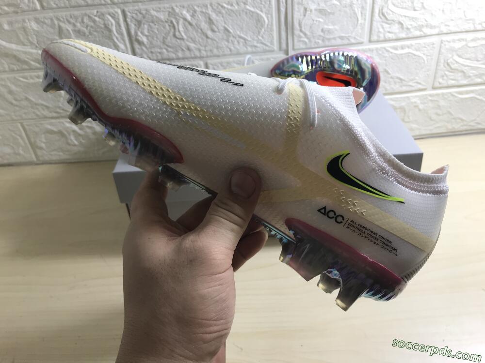 Nike Phantom GT 2 Elite FG Low-Tops Football Boots - White/Yellow/Black