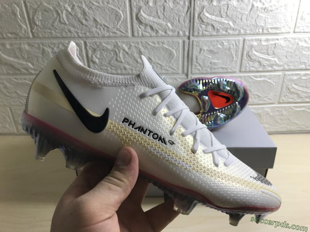 Nike Phantom GT 2 Elite FG Low-Tops Football Boots - White/Yellow/Black