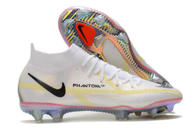 Nike Phantom GT 2 Elite DF FG High-Tops Football Boots - White/Yellow/Black