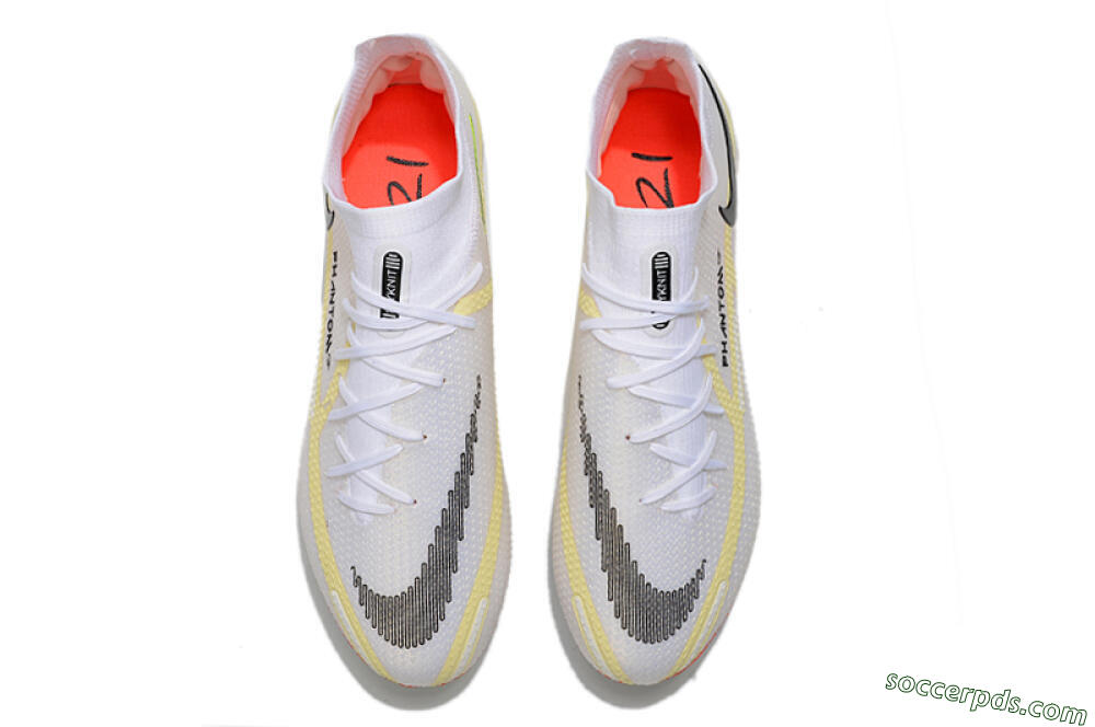 Nike Phantom GT 2 Elite DF FG High-Tops Football Boots - White/Yellow/Black 4