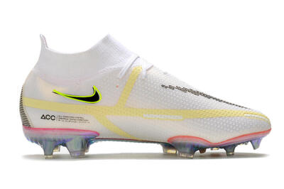 Nike Phantom GT 2 Elite DF FG High-Tops Football Boots - White/Yellow/Black