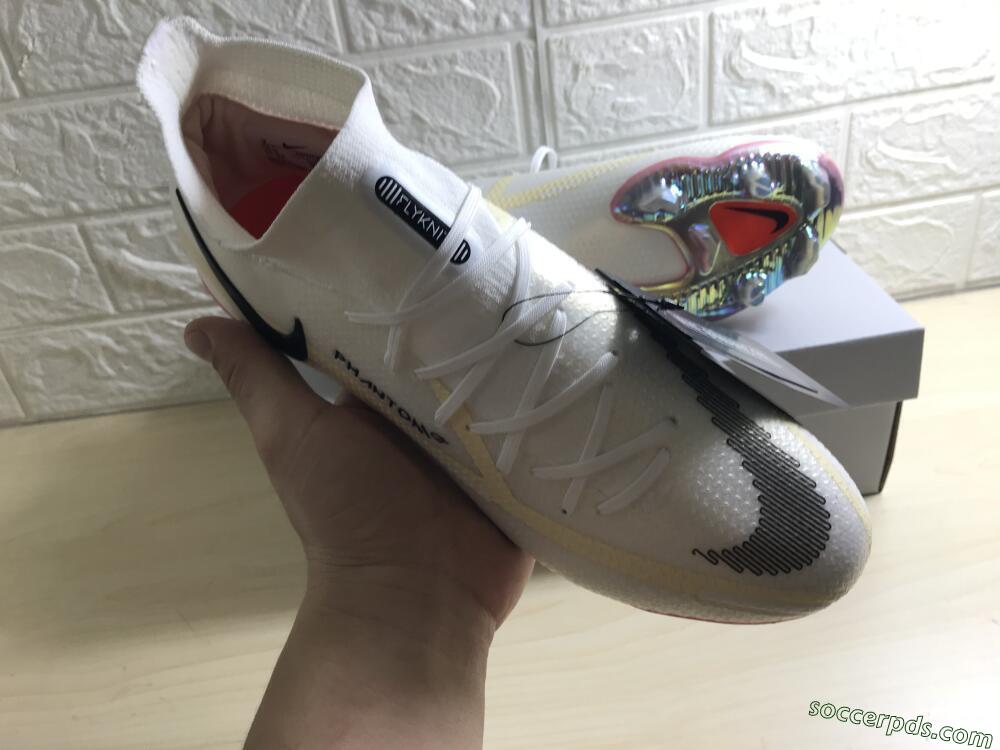 Nike Phantom GT 2 Elite DF FG High-Tops Football Boots - White/Yellow/Black
