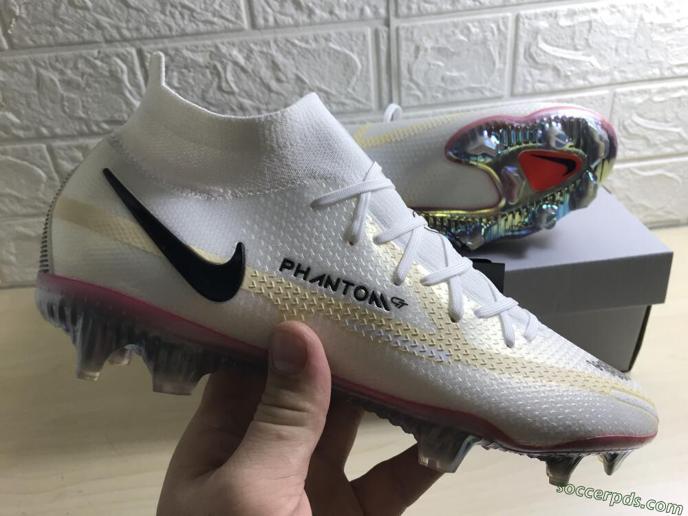 Nike Phantom GT 2 Elite DF FG High-Tops Football Boots - White/Yellow/Black