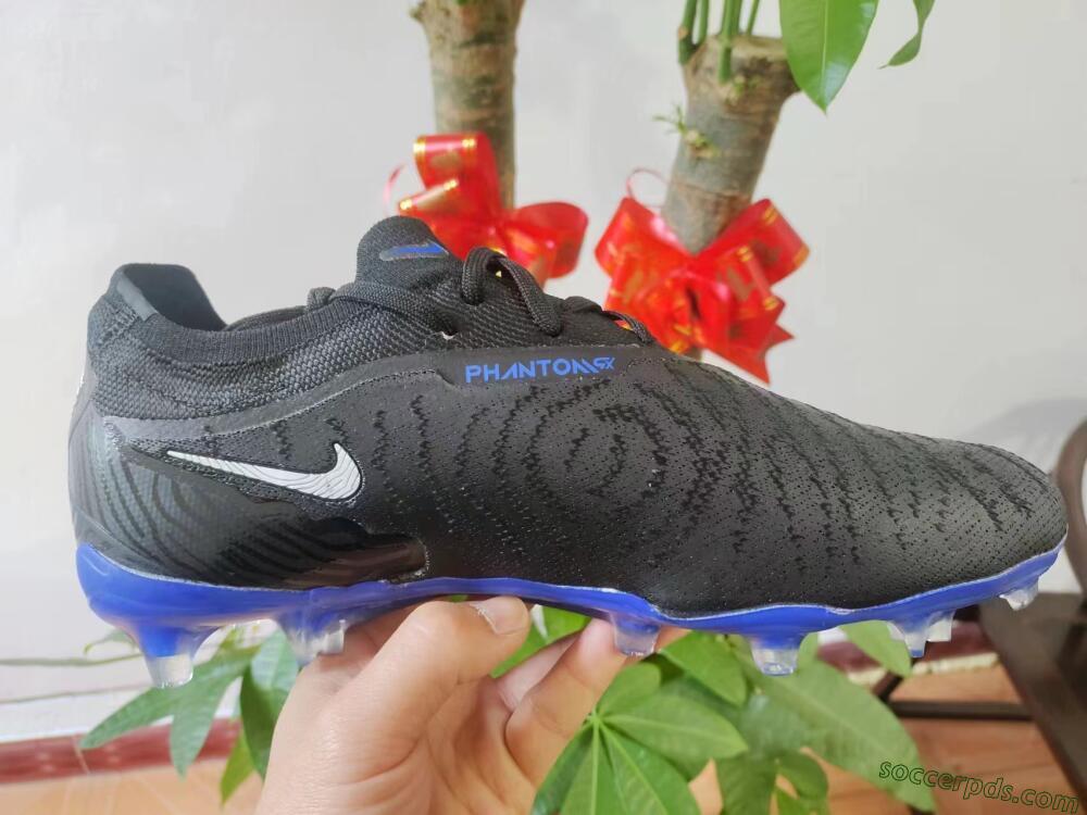 Nike Phantom GX Elite FG Low-Tops Football Boots - Black/Grey/Blue