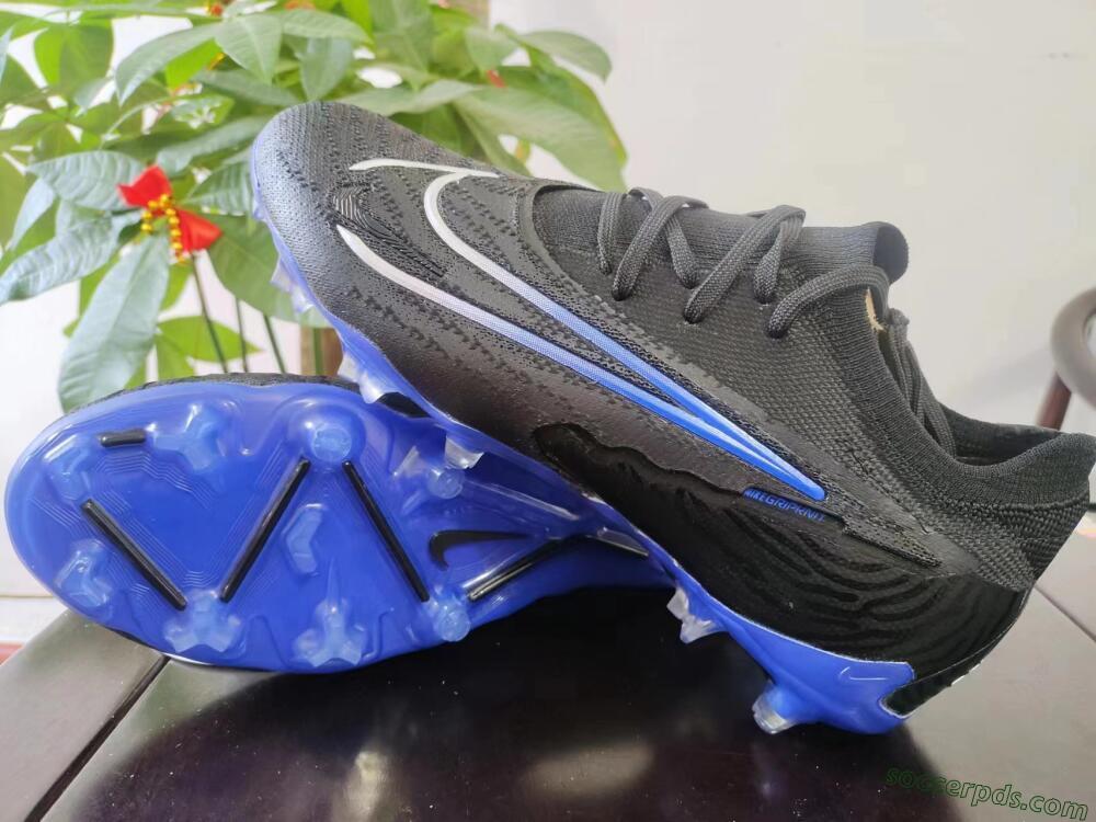 Nike Phantom GX Elite FG Low-Tops Football Boots - Black/Grey/Blue