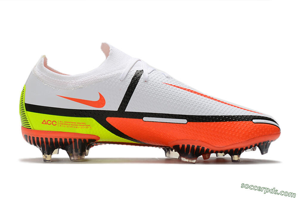 Nike Phantom GT 2 Elite FG Low-Tops Football Boots - White/Red/Green 7