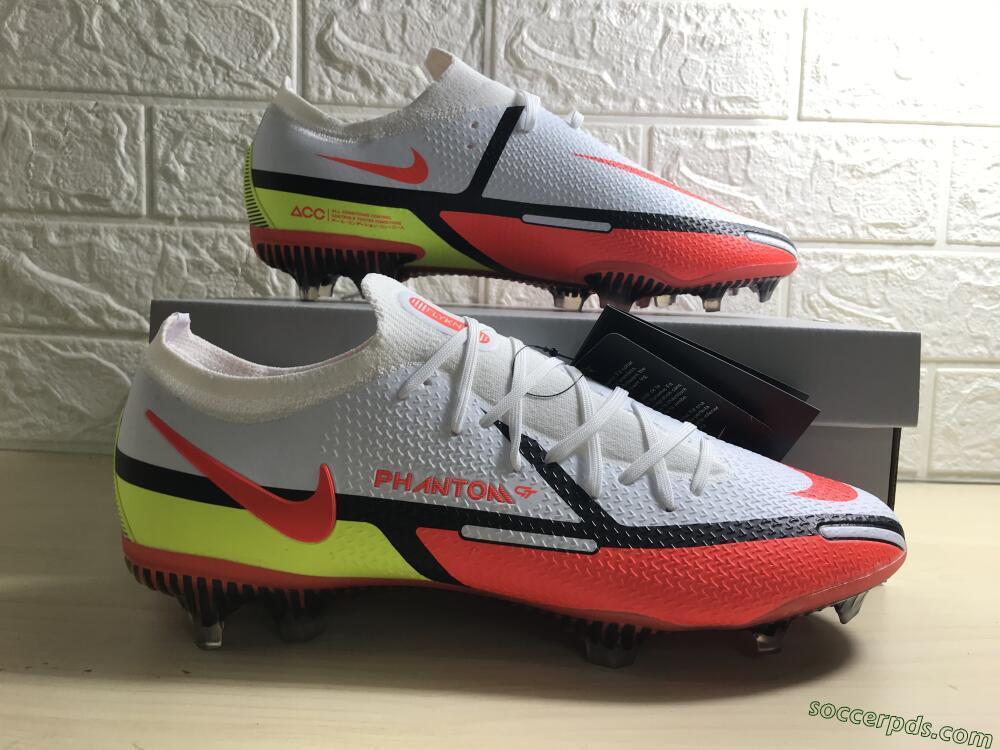 Nike Phantom GT 2 Elite FG Low-Tops Football Boots - White/Red/Green
