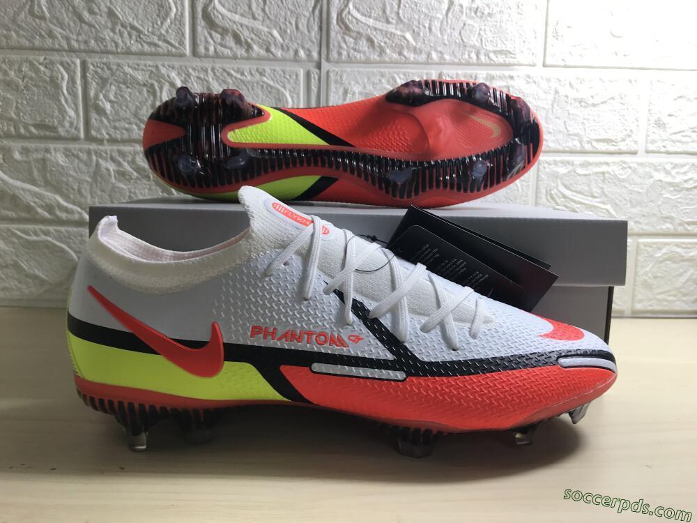 Nike Phantom GT 2 Elite FG Low-Tops Football Boots - White/Red/Green