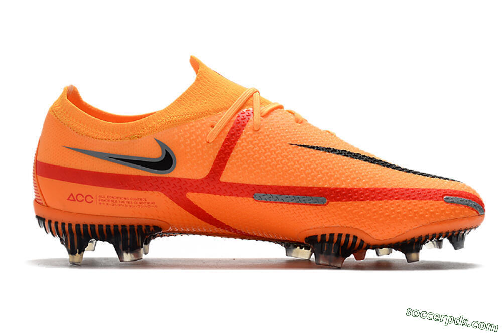Nike Phantom GT 2 Elite FG Low-Tops Football Boots - Orange/Black 7