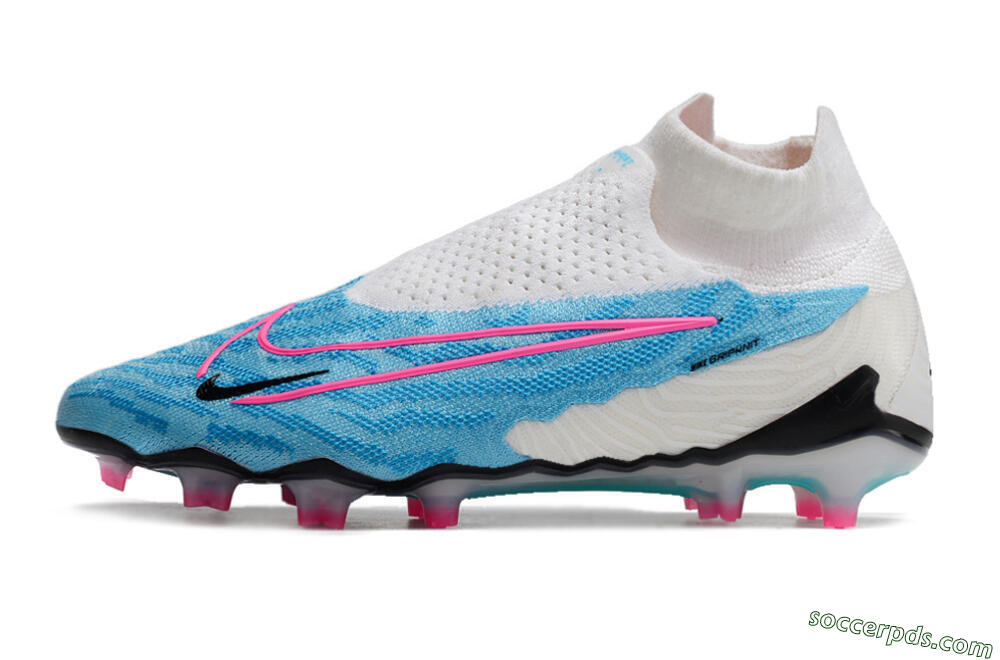 Nike Phantom GX Elite DF FG High-Tops Football Boots - Blue/White/Pink 2