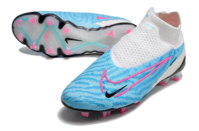 Nike Phantom GX Elite DF FG High-Tops Football Boots - Blue/White/Pink