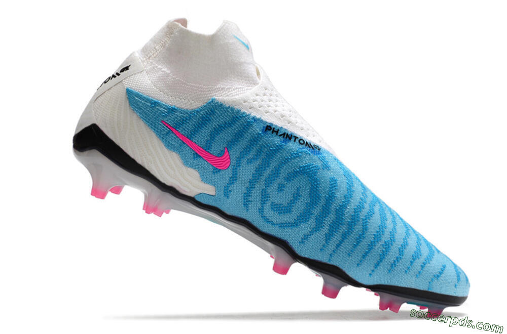 Nike Phantom GX Elite DF FG High-Tops Football Boots - Blue/White/Pink 4