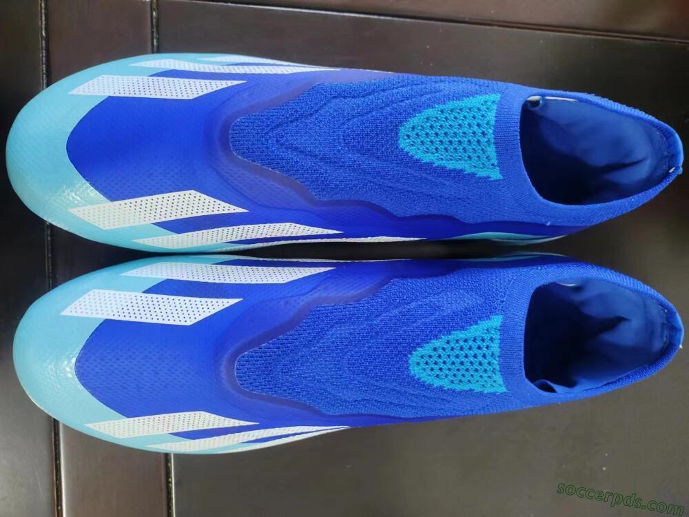 Adidas X Crazyfast.1 Laceless FG Low-Tops Football Boots - Blue/White/Gold