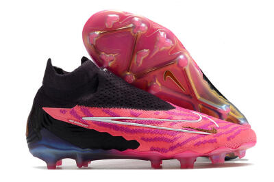 Nike Phantom GX Elite DF Link FG High-Tops Football Boots - Pink/Black