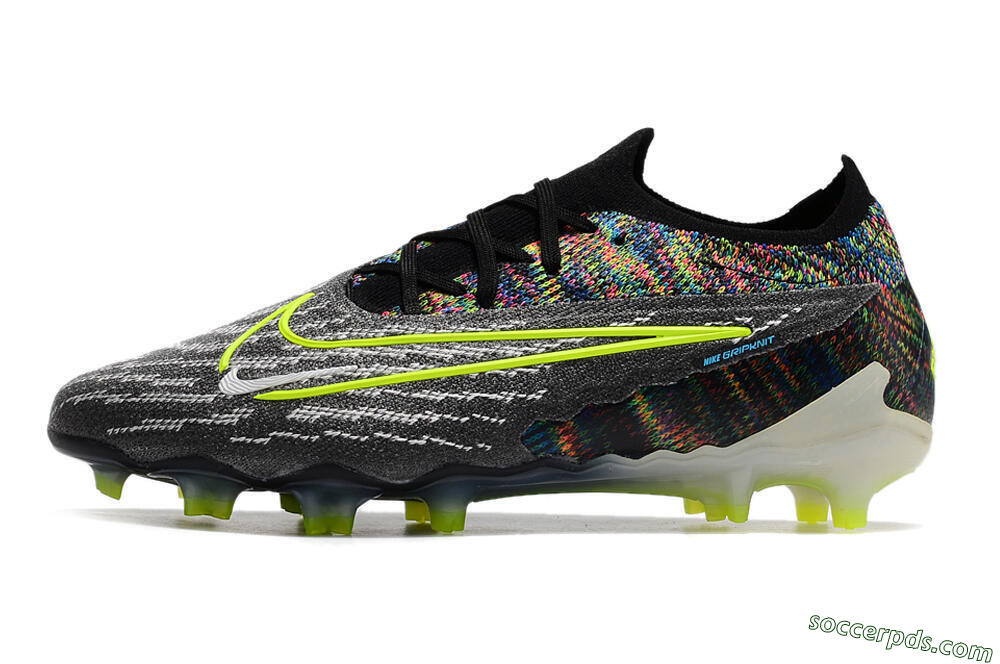 Nike Phantom GX Elite FG Low-Tops Football Boots - Grey/Rainbow 2
