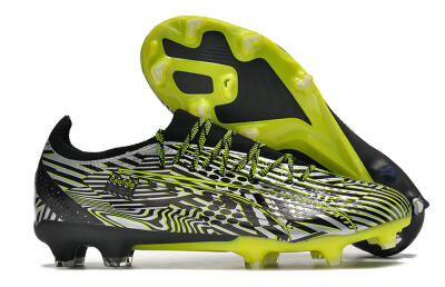 Puma Ultra Ultimate FG Low-Tops Football Boots - White/Black/Green
