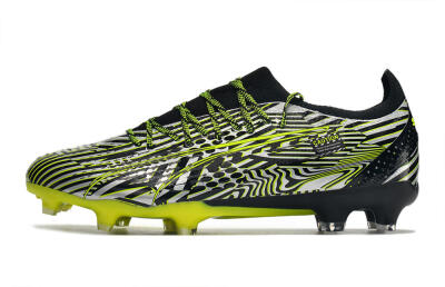 Puma Ultra Ultimate FG Low-Tops Football Boots - White/Black/Green