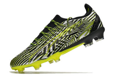 Puma Ultra Ultimate FG Low-Tops Football Boots - White/Black/Green