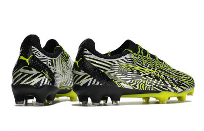 Puma Ultra Ultimate FG Low-Tops Football Boots - White/Black/Green