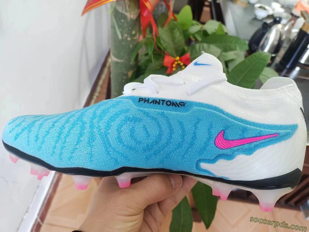 Nike Phantom GX Elite FG Low-Tops Football Boots - Blue/White/Pink
