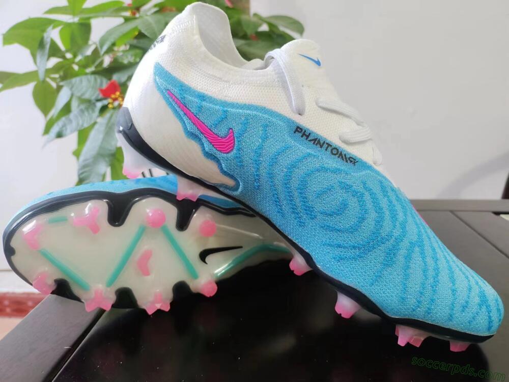 Nike Phantom GX Elite FG Low-Tops Football Boots - Blue/White/Pink