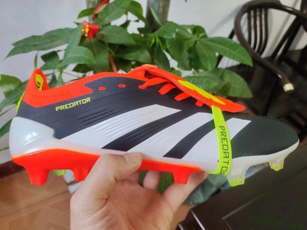 Adidas Predator Elite Foldover Tongue FG Low-Tops Football Boots - Black/White/Red